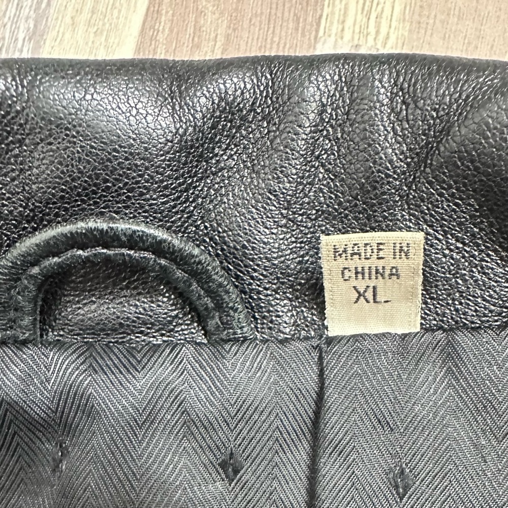 Roundtree & Yorke Black Leather Blazer Jacket - Picture 10 of 14